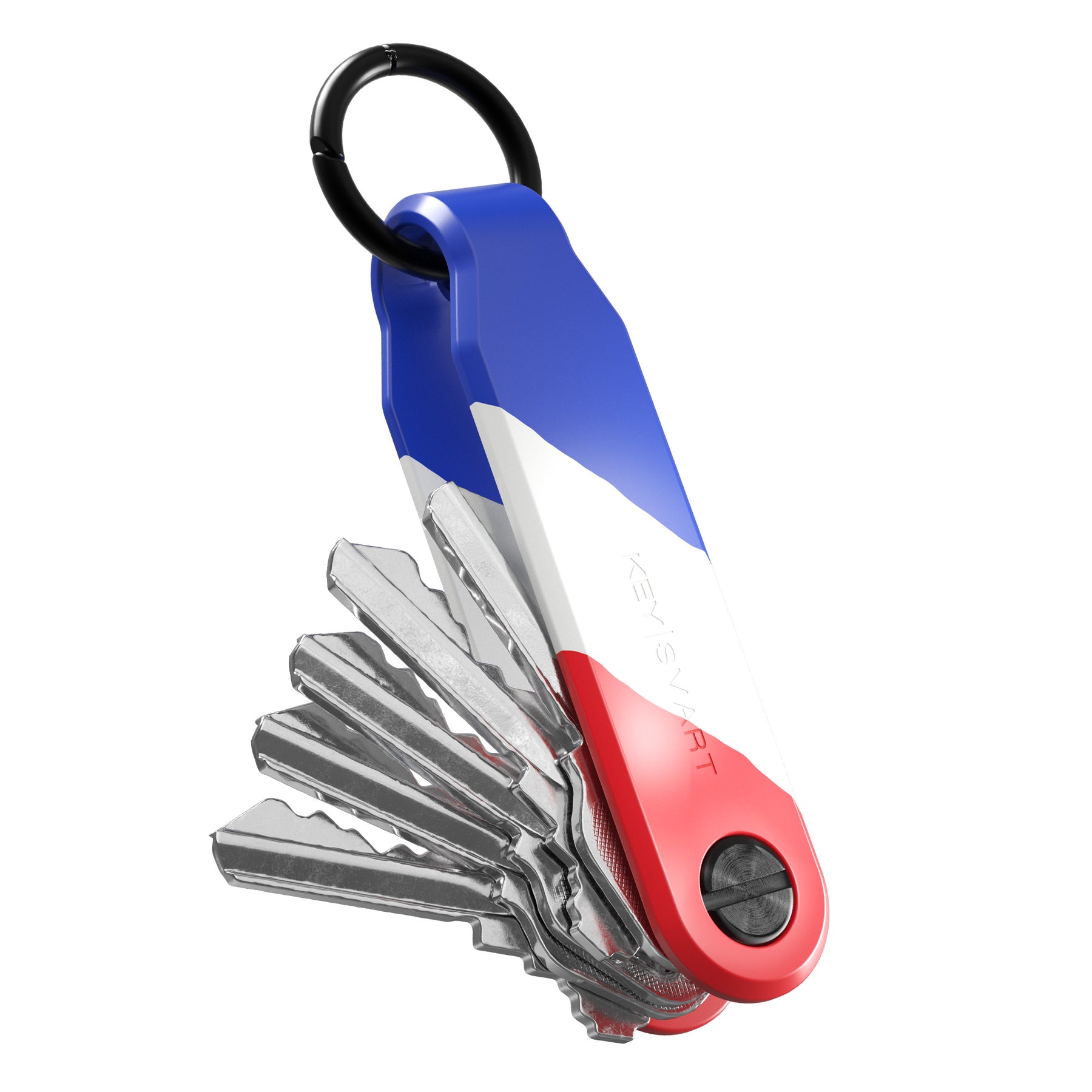 Keysmart® Loop USA Stripes | Key Holder With Locking Screws | Organize Up To 5 Keys