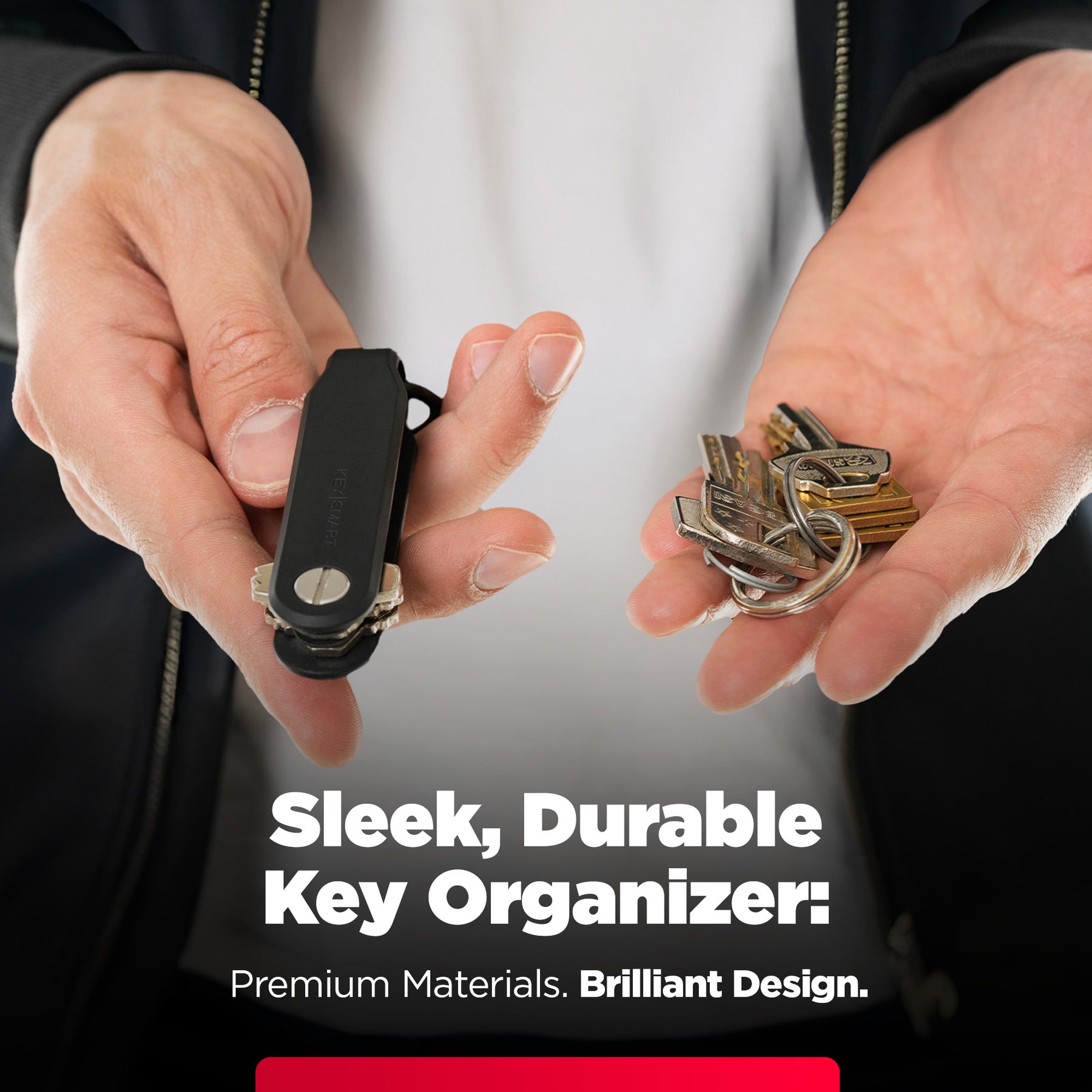 Keysmart® Loop | Key Holder With Locking Screws | Organize Up To 5 Keys