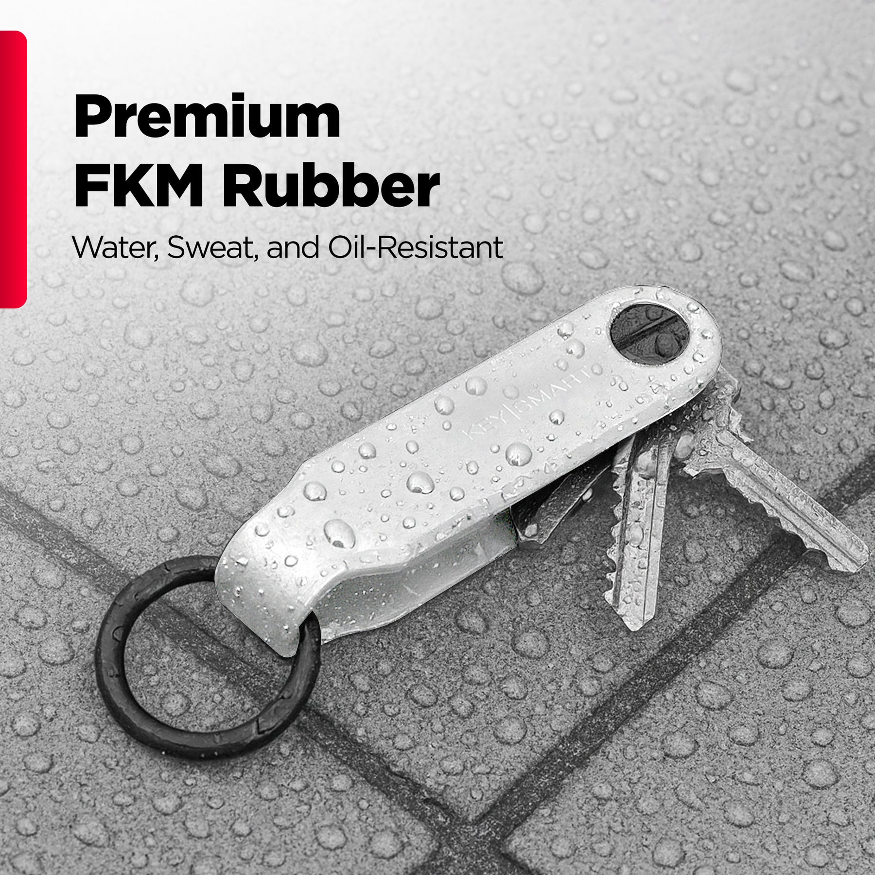 Keysmart® Loop White | Key Holder With Locking Screws | Organize Up To 5 Keys