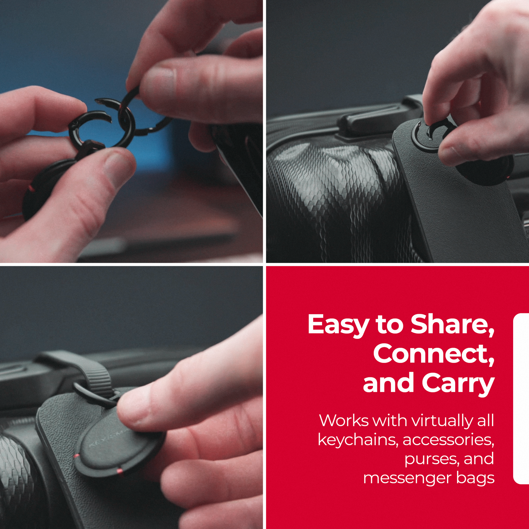 CarabinerClip 4-pack | 4 Pieces 2 Sizes | Universal Compatibility | Easy to Use