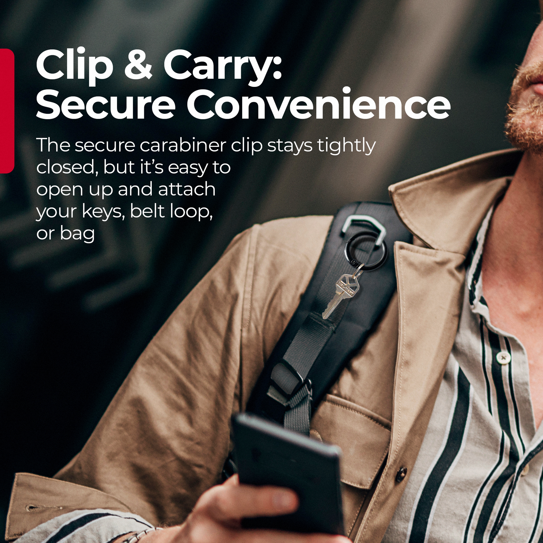CarabinerClip 4-pack | 4 Pieces 2 Sizes | Universal Compatibility | Easy to Use
