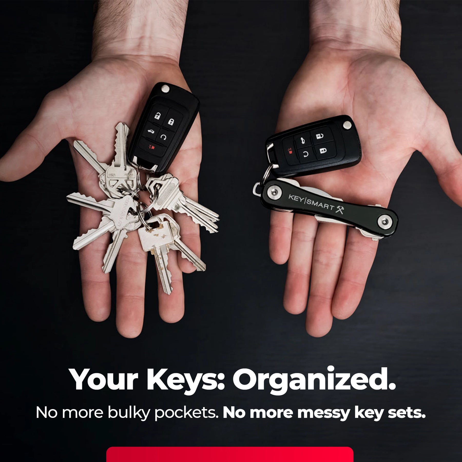KeySmart® Rugged | Extra Durable Key Holder | Expandable To Hold Up to 14 Keys