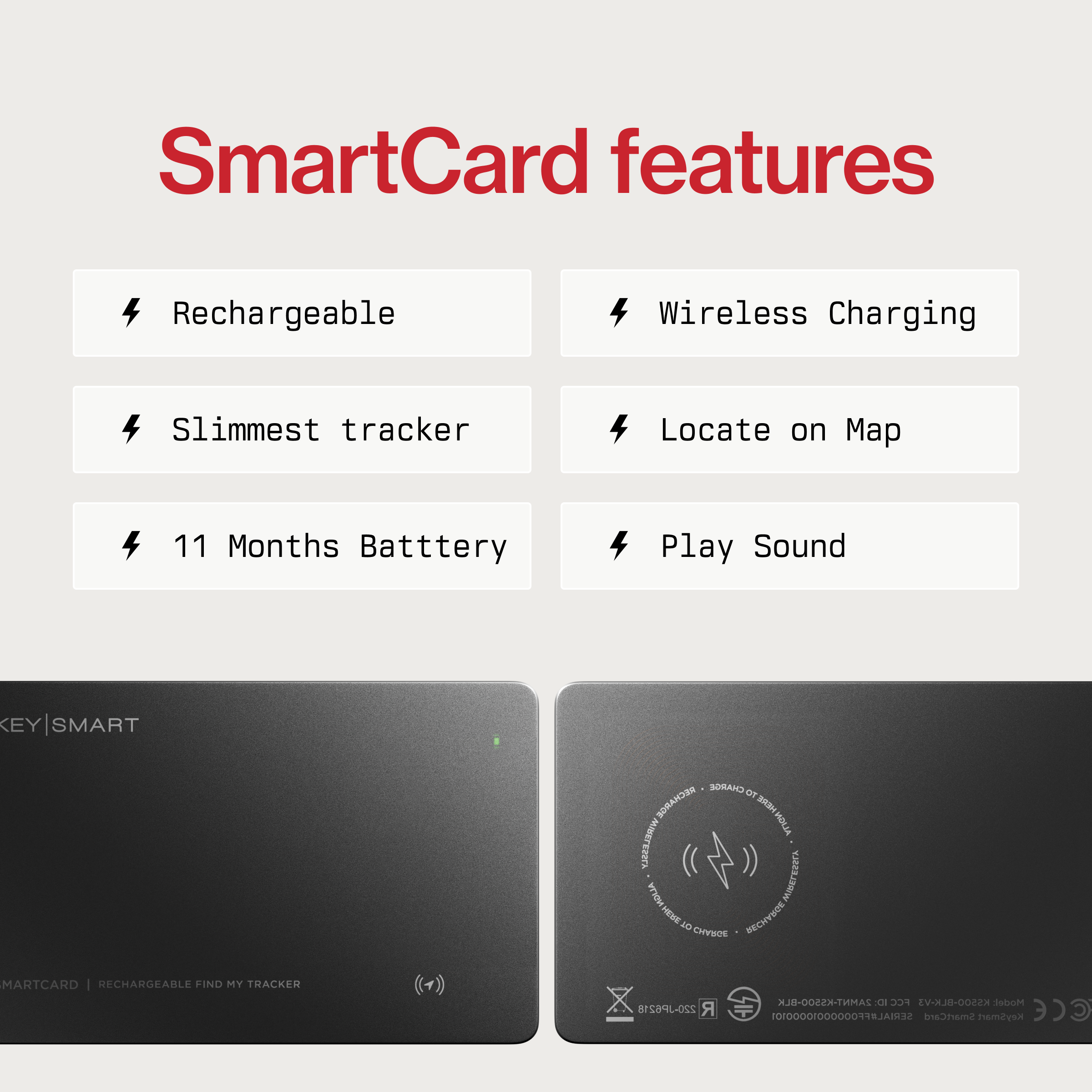 SmartCard (Gen 3) | Works With Apple Find My & Android Find Hub | Wireless Charging