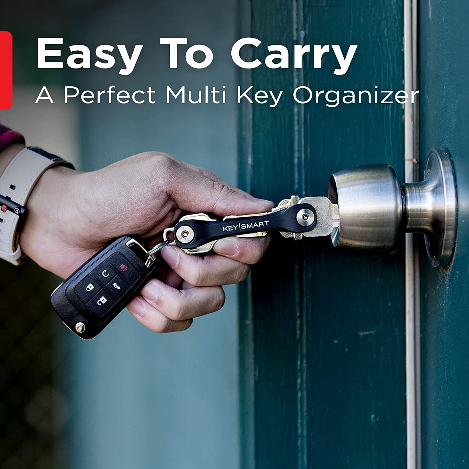 KeySmart® Flex | World's 1st Compact Key Organizer | Holds Up to 8 Keys