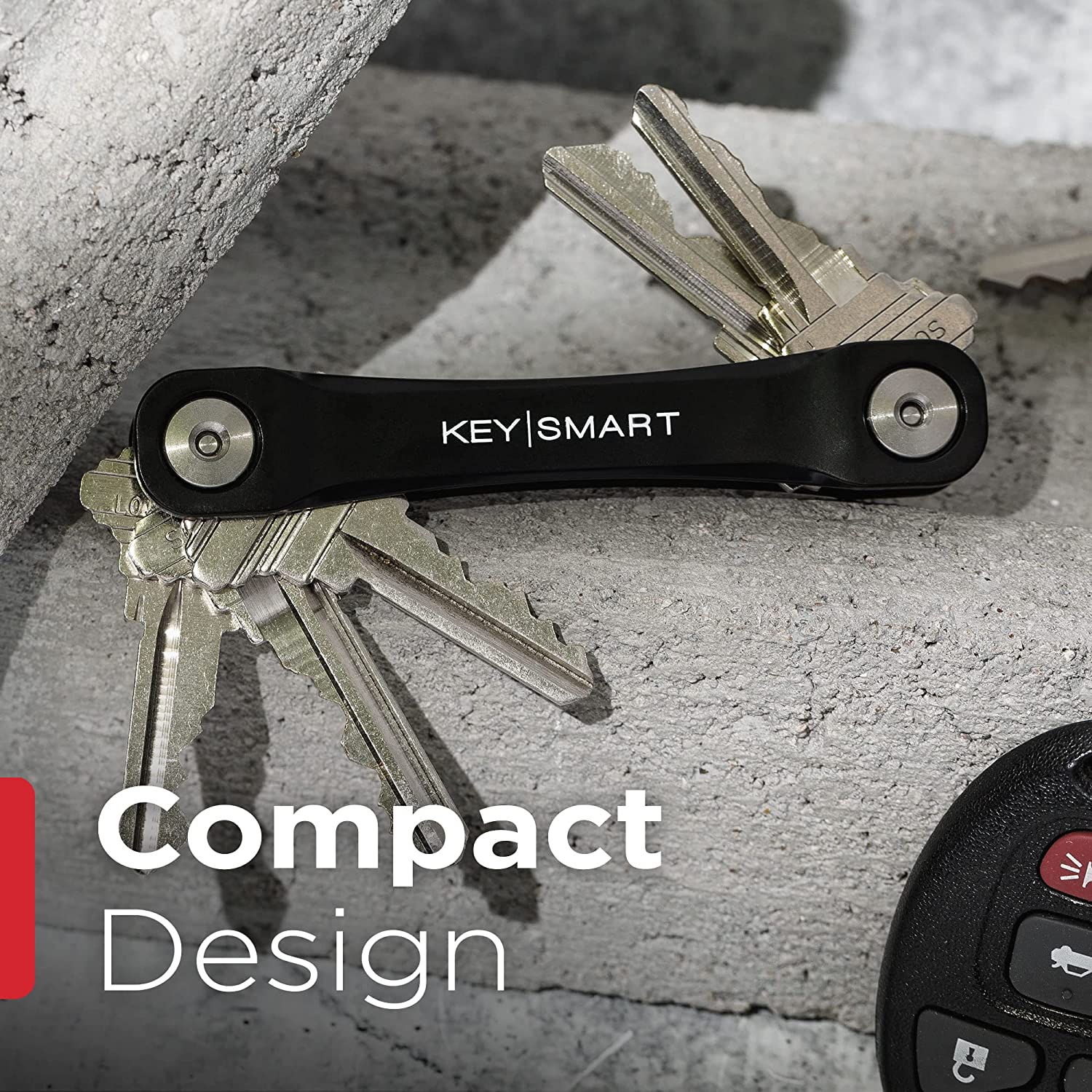 KeySmart® Flex | World's 1st Compact Key Organizer | Holds Up to 8 Keys