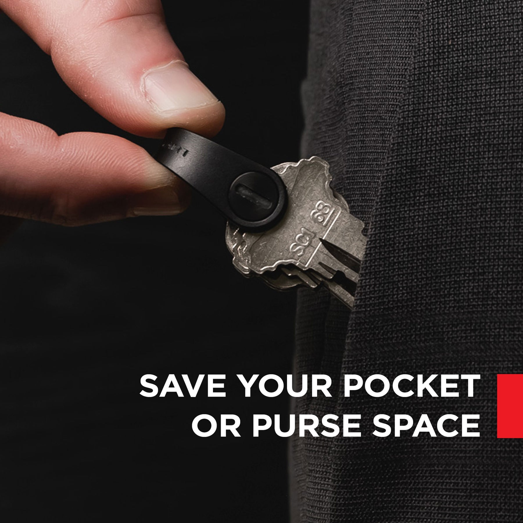 KeySmart® Mini | Holds Up to 5 Keys Plus Car Key Fob | Save Pocket Space