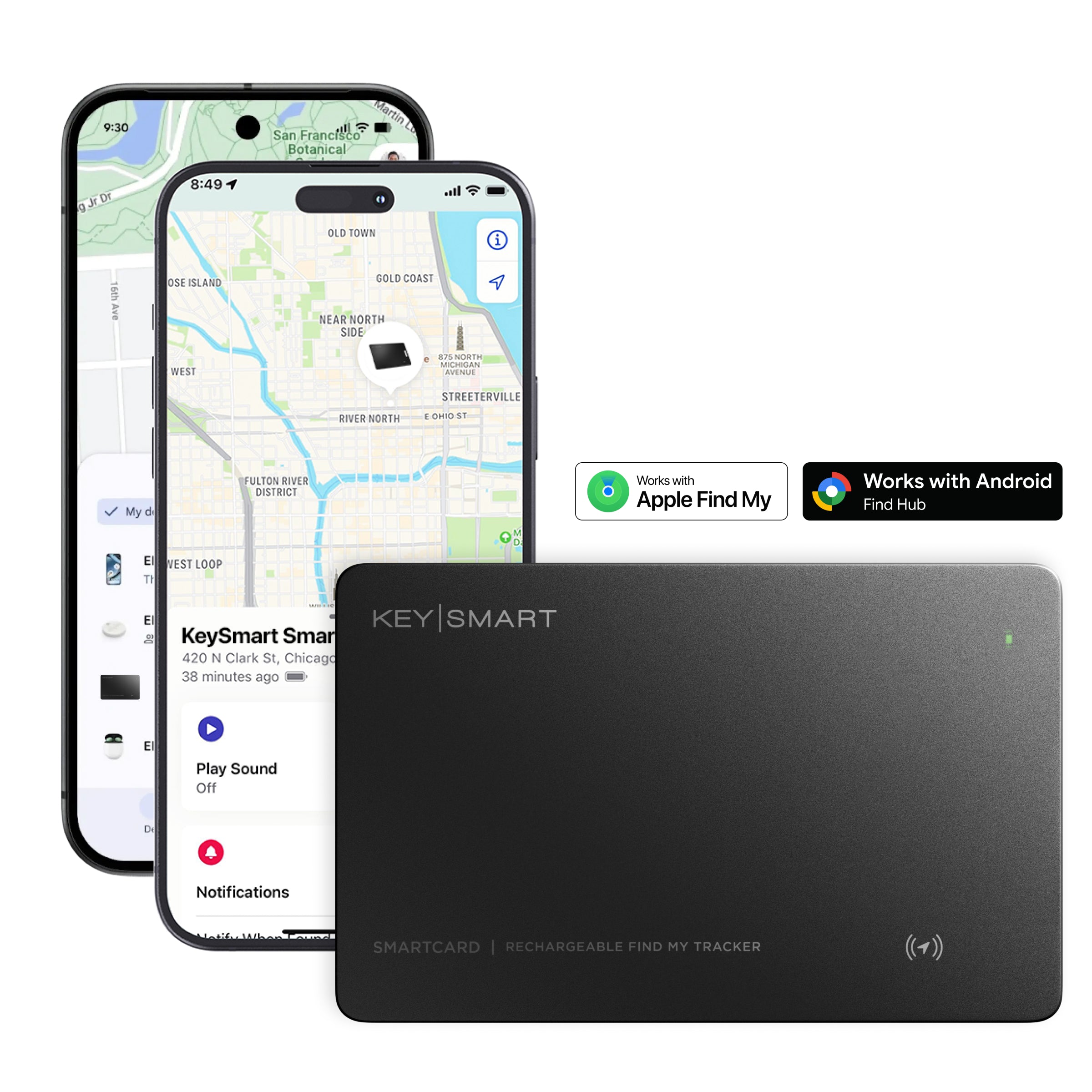 SmartCard (Gen 3) | Works With Apple Find My & Android Find Hub | Wireless Charging