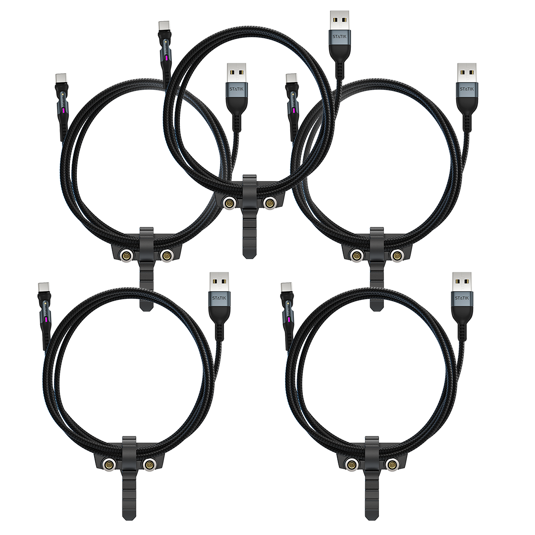 5 Pack Statik® 360 | Universal Magnetic Charge Cable | Multipack