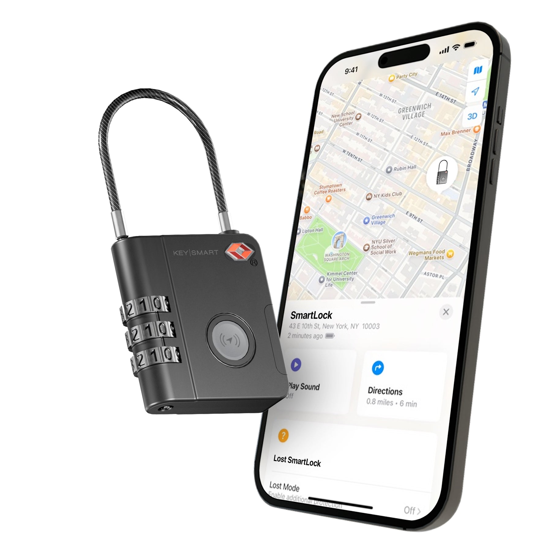 SmartLock Tracking Device | Luggage Lock | Works With Apple Find My App LP3
