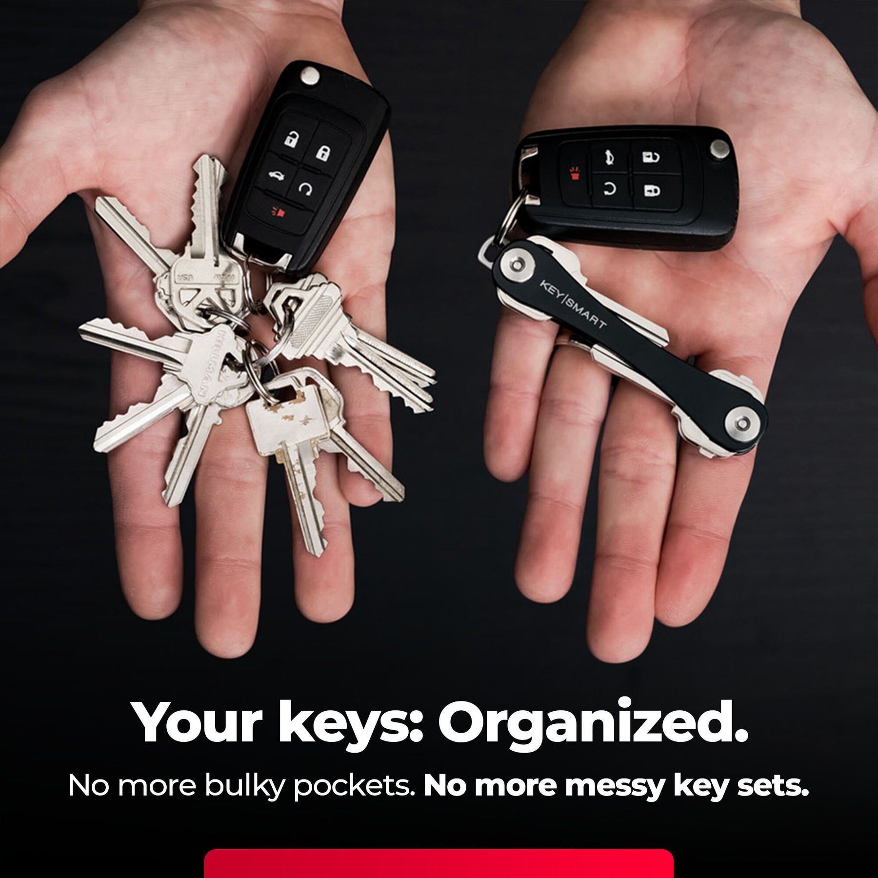 KeySmart® Original | Compact Key Organizer | Holds Up To 8 Keys