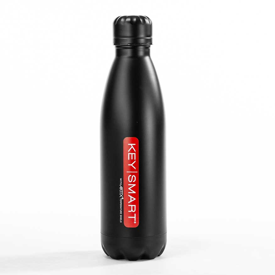 KeySmart® Stainless Steel Water Bottle | Artix® Temperature Shield | Cold 24 Hours | Hot 12 Hours