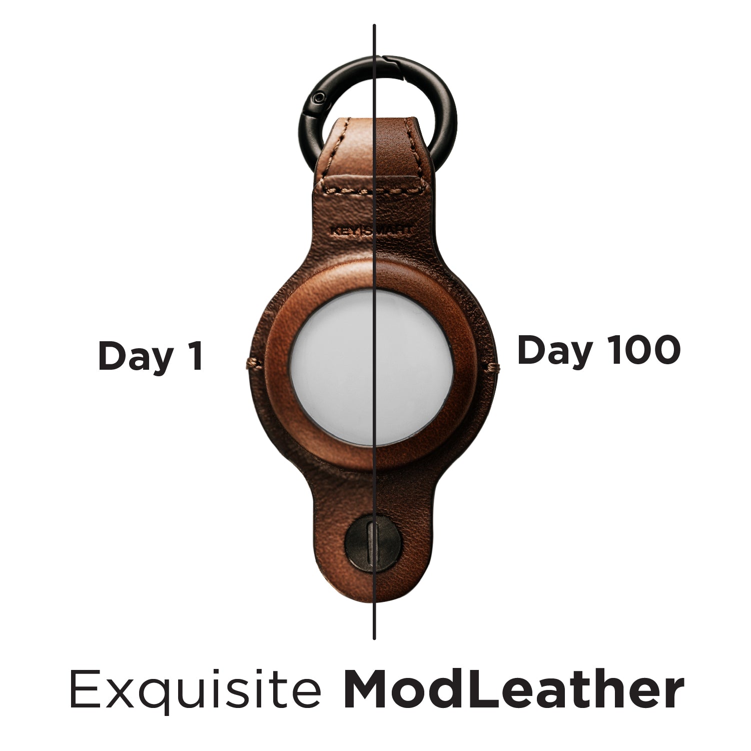 KeySmart® Air Leather | Compatible With Apple Airtag | Organize Up To 5 Keys