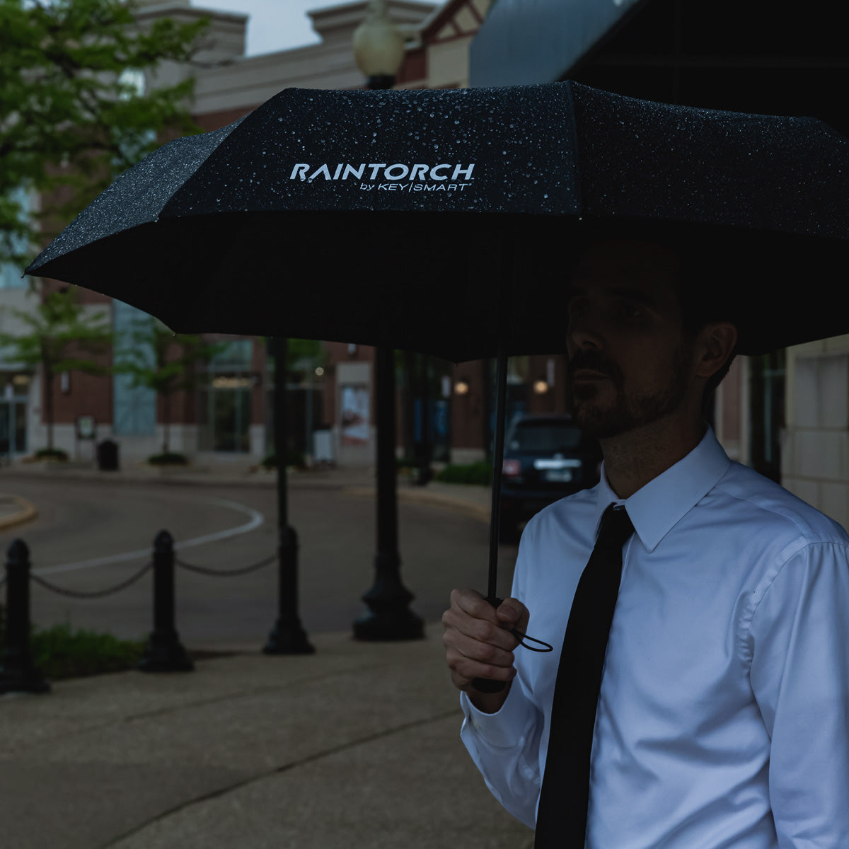 RainTorch™ Umbrella |  Pivoting Flashlight | Auto Open/Close & Grip Handle