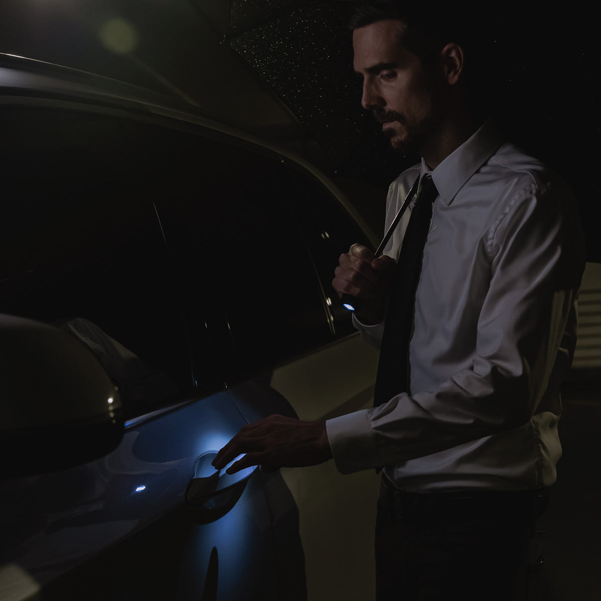 RainTorch™ Umbrella |  Pivoting Flashlight | Auto Open/Close & Grip Handle