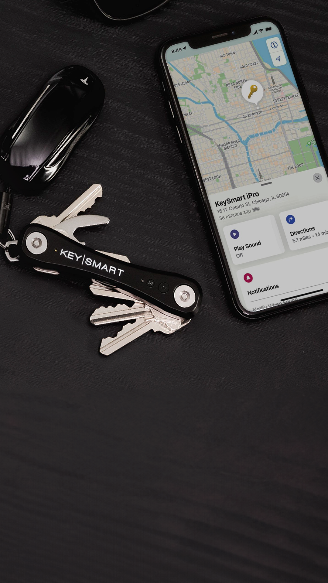 KeySmart Pro Compact Key Holder with Tile Smart Location at Swiss