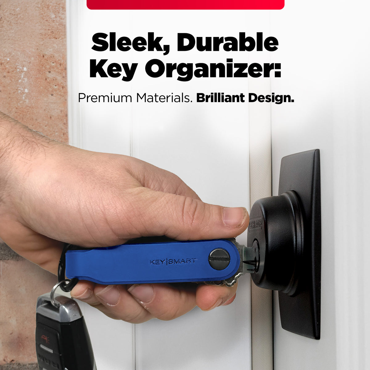 Keysmart® Loop Blue | Key Holder With Locking Screws | Organize Up To 5 Keys