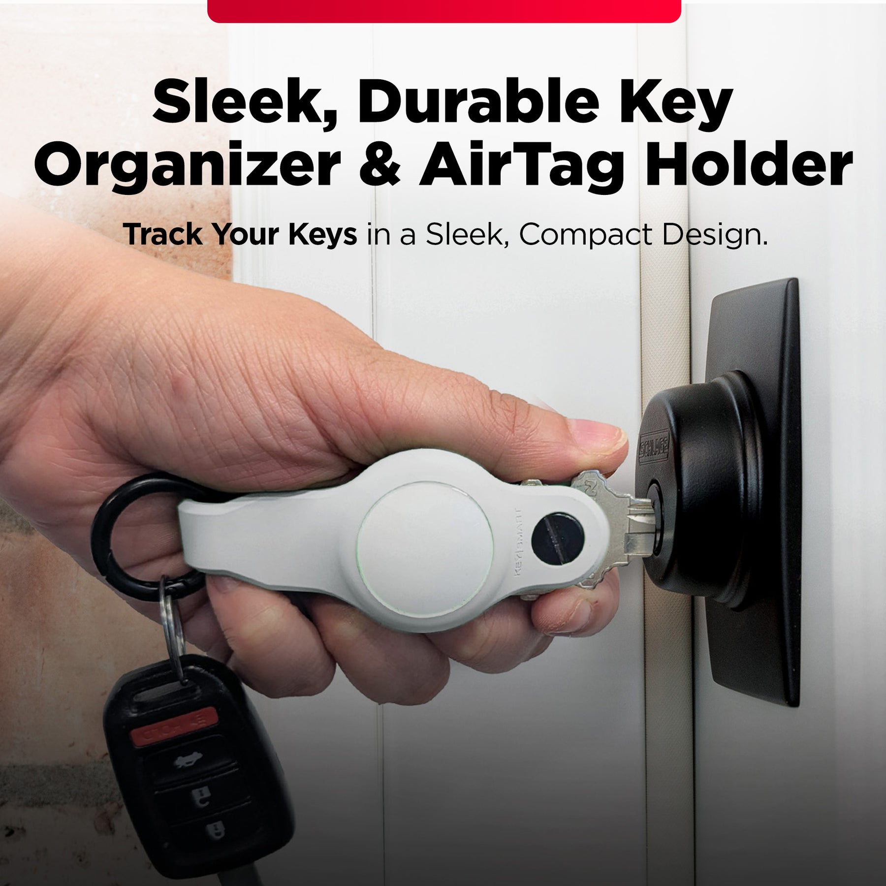 KeySmart® Loop Air | Compatible With Apple Airtag | Organize Up To 5 Keys