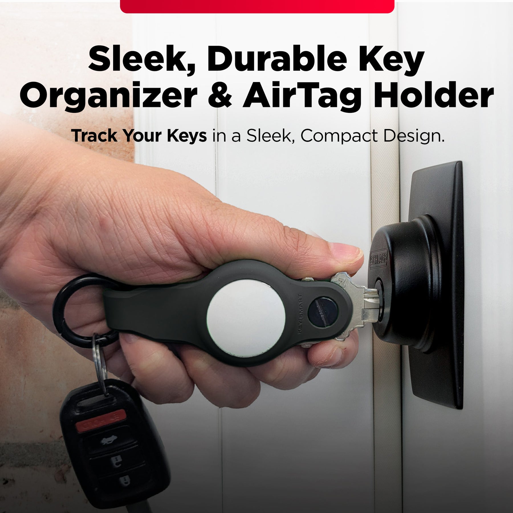 KeySmart® Loop Air | Compatible With Apple Airtag | Organize Up To 5 Keys
