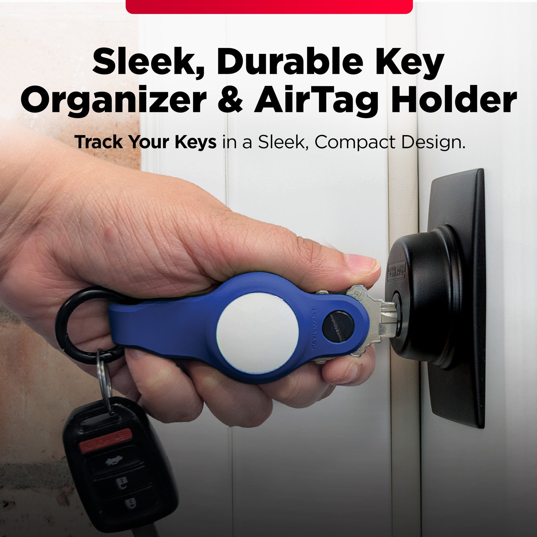 KeySmart® Loop Air | Compatible With Apple Airtag | Organize Up To 5 Keys