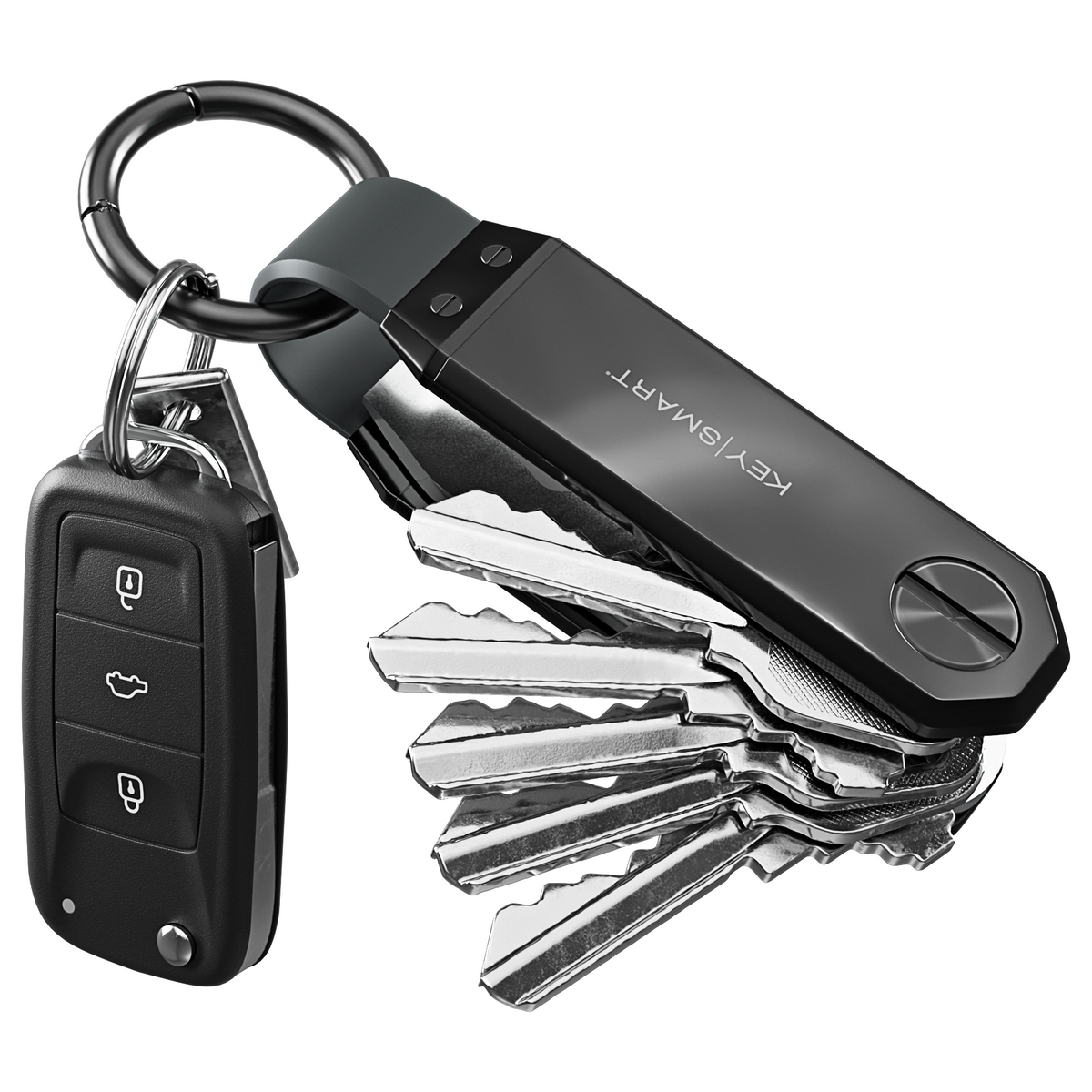 KeySmart Key Tags with labels - 3 Durable, Felixible & Lightweight Plastic  Key Chain Tags with Identification Window and Easy Paper Insert Slot for