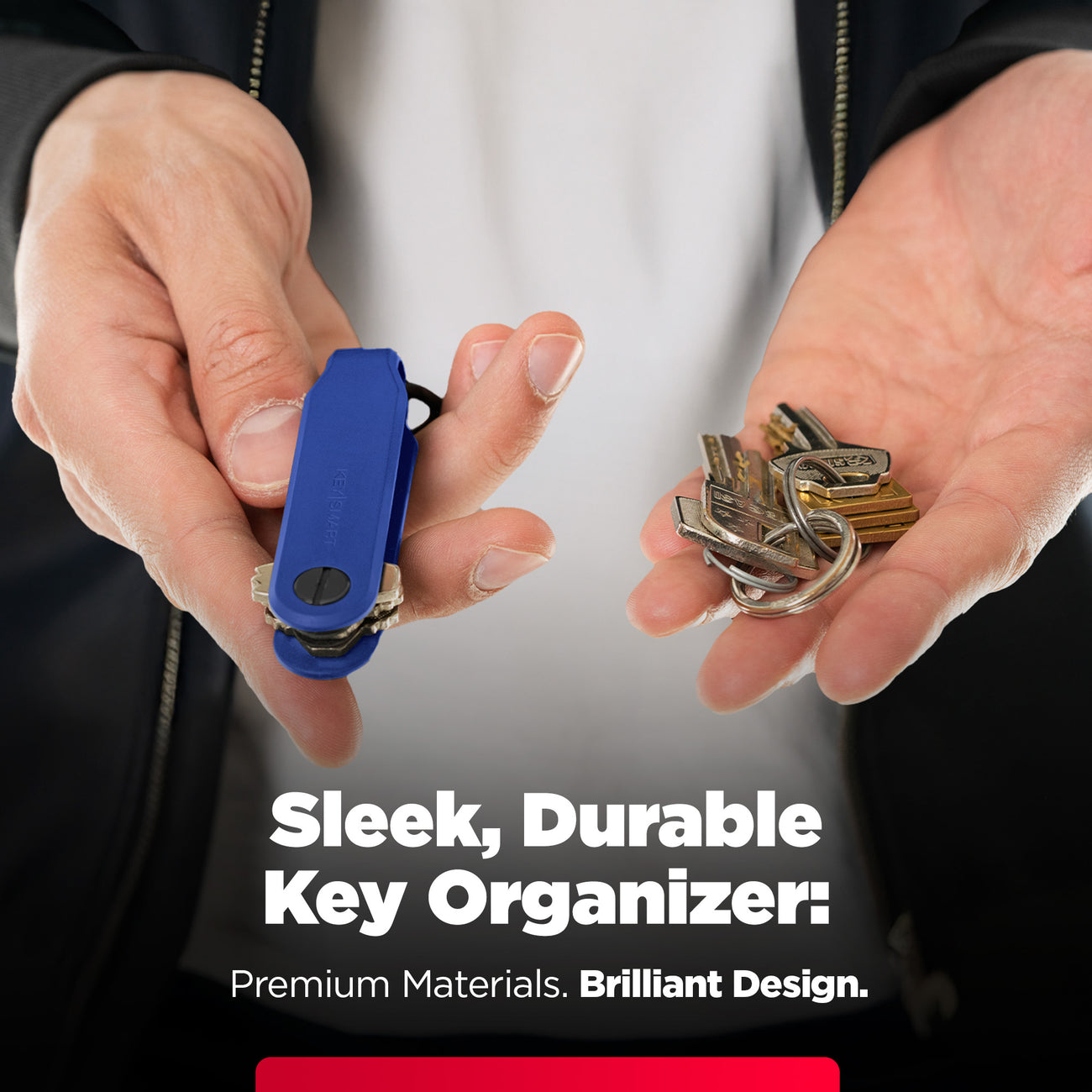Keysmart® Loop Blue | Key Organizer Up To 5 Keys | FKM Rubber