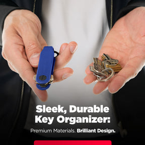 Keysmart® Loop Blue | Key Holder With Locking Screws | Organize Up To 5 Keys