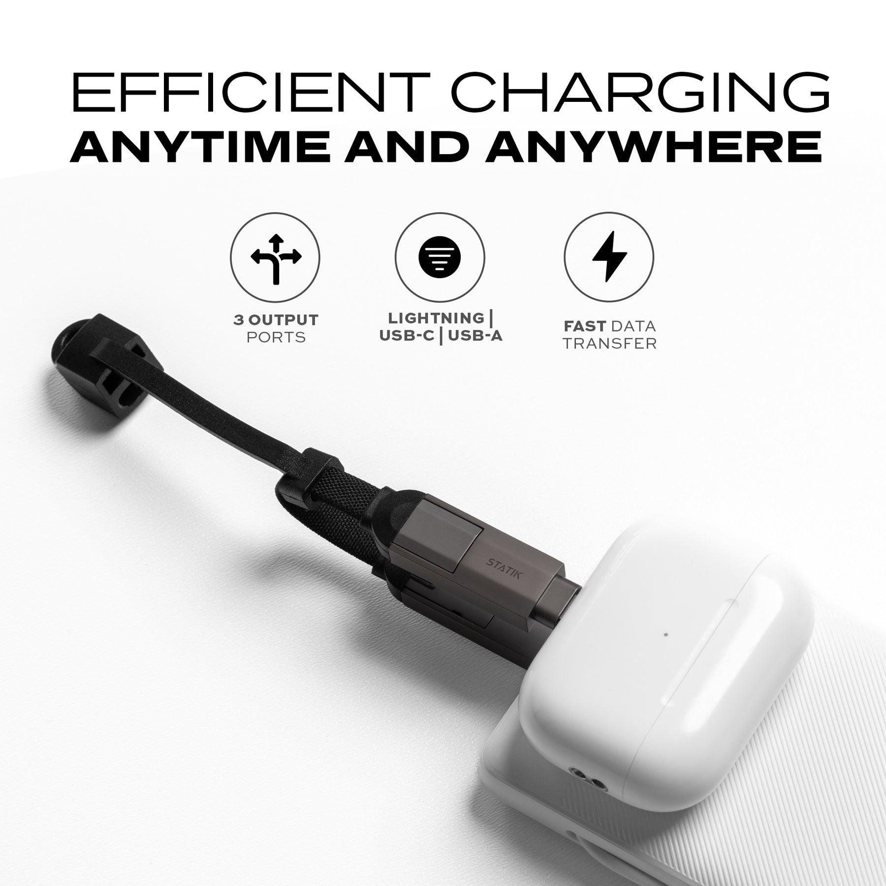 Statik® KeyCharge | Universal On-The-Go Charging Cable