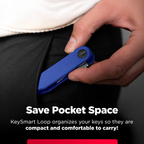 Keysmart® Loop Blue | Key Holder With Locking Screws | Organize Up To 5 Keys