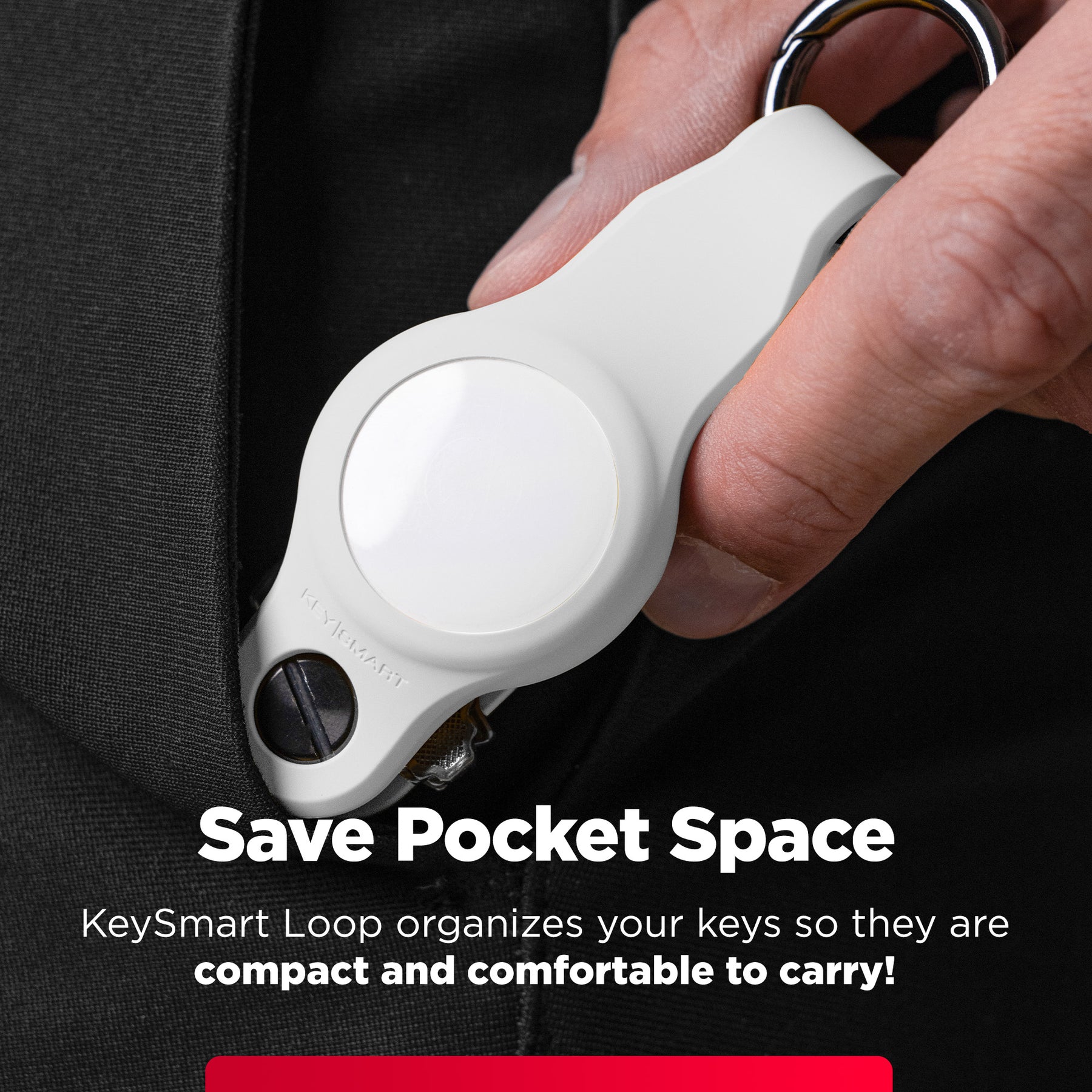 KeySmart® Loop Air | Compatible With Apple Airtag | Organize Up To 5 Keys