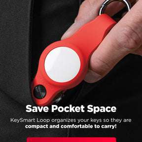 KeySmart® Loop Air | Compatible With Apple Airtag | Organize Up To 5 Keys