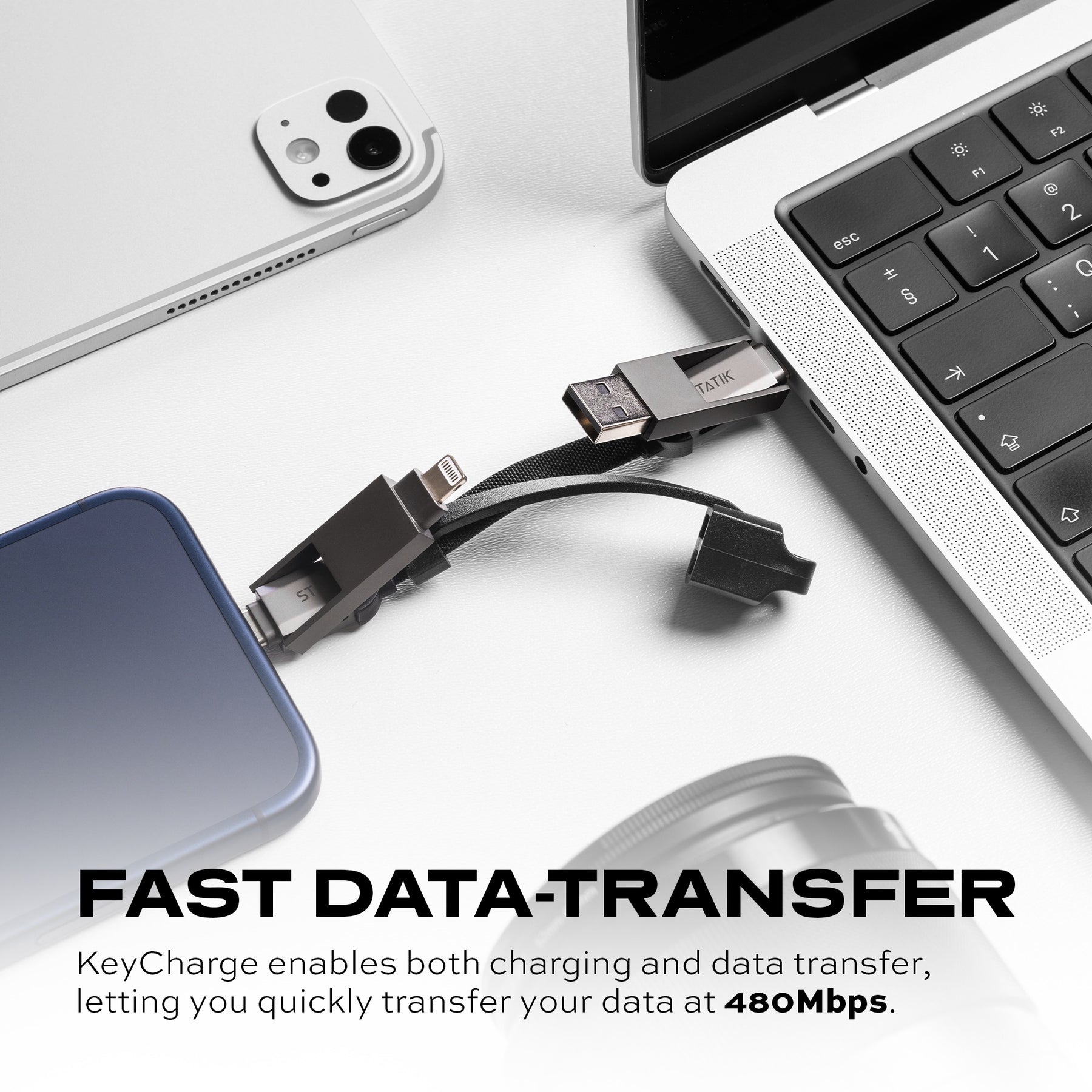 Statik® KeyCharge | Universal On-The-Go Charging Cable