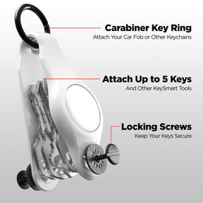 KeySmart® Loop Air | Compatible With Apple Airtag | Organize Up To 5 Keys