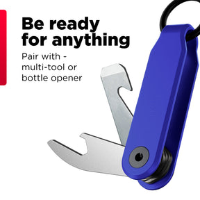 Keysmart® Loop Blue | Key Holder With Locking Screws | Organize Up To 5 Keys