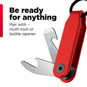 Keysmart® Loop Red | Key Holder With Locking Screws | Organize Up To 5 Keys