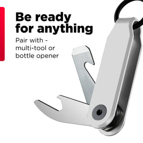 Keysmart® Loop White | Key Holder With Locking Screws | Organize Up To 5 Keys