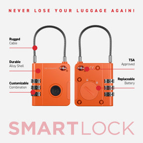 SmartLock Tracking Device | Luggage Lock | Works With Apple Find My App