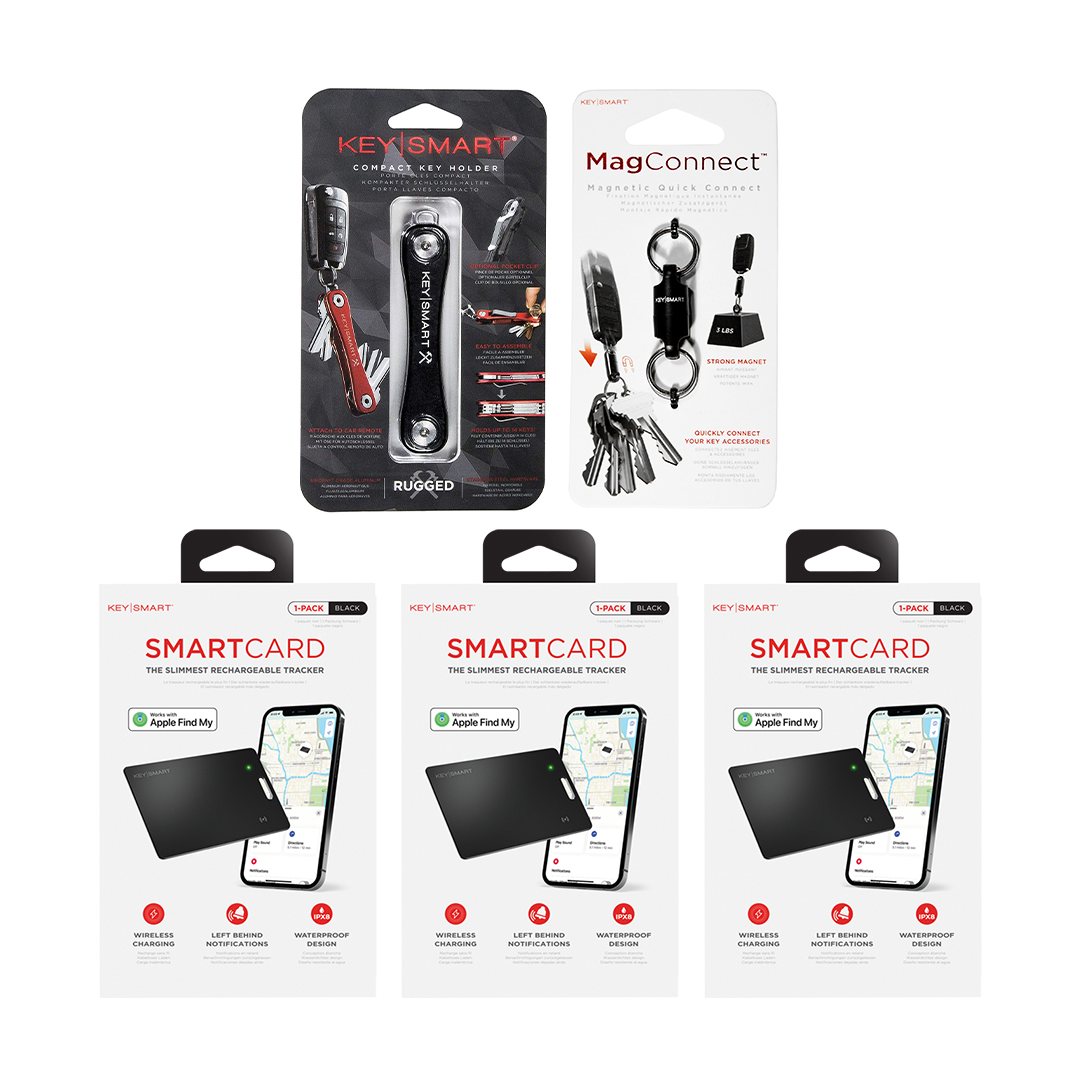 Stars, Stripes & SmartCards| 3x SmartCards + KeySmart Rugged + MagConnect