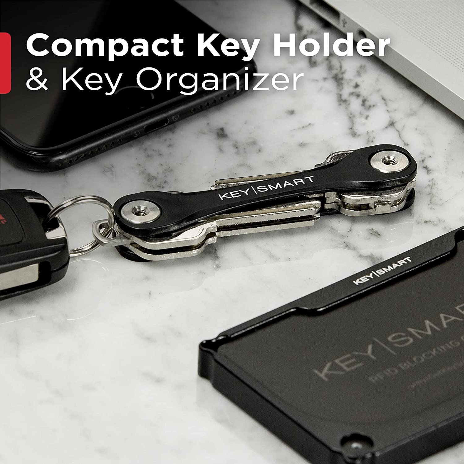 KeySmart Black Compact Key Holder