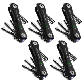 5 Pack KeySmart® Pro w/ Tile | Works With Tile App for Android & iOS | Locate Lost Keys | Multipack