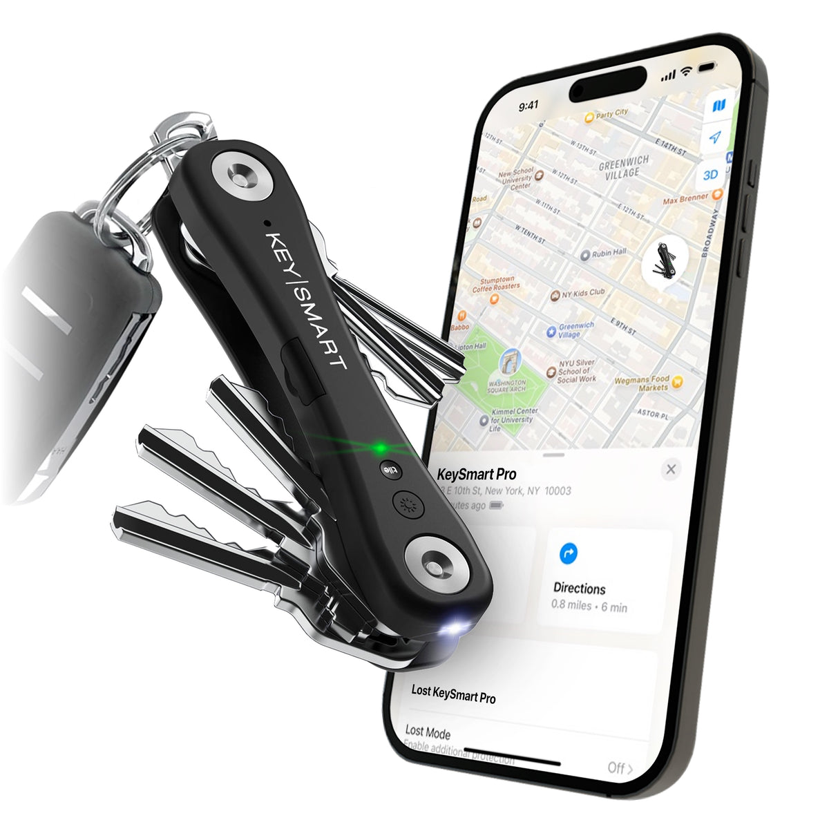 KeySmart® Pro w/ Tile | Works With Tile App for Android & iOS | Locate Lost Keys