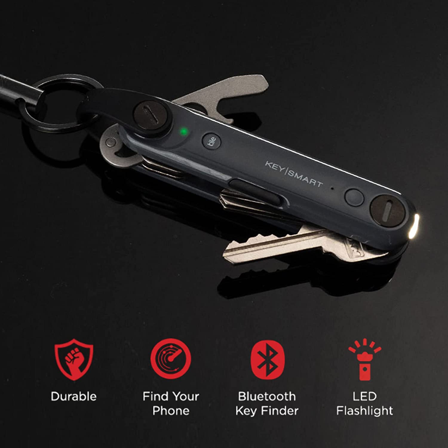 KeySmart Rugged - Multi-Tool Schlüsselhalter mit dem