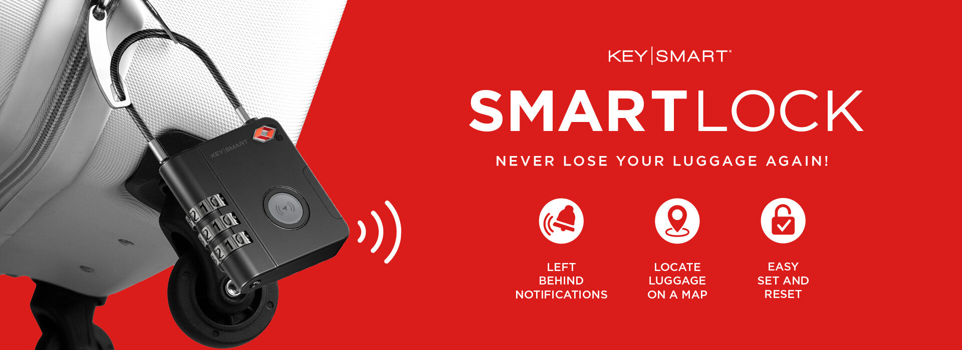 SmartLock Tracking Device Luggage Lock Works With Apple Find My Ap