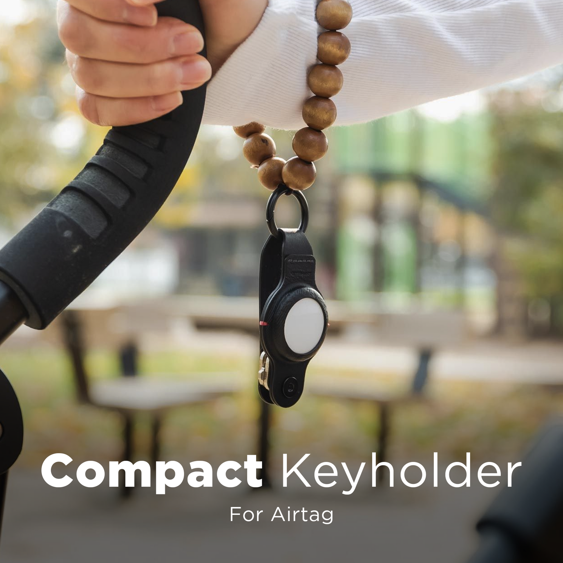 KeySmart Air - Compact Keyholder for Airtag - Key Organizer and Case for  Apple Airtag - Includes Carabiner Keyring Key Chain to Attach Car Key Fob 