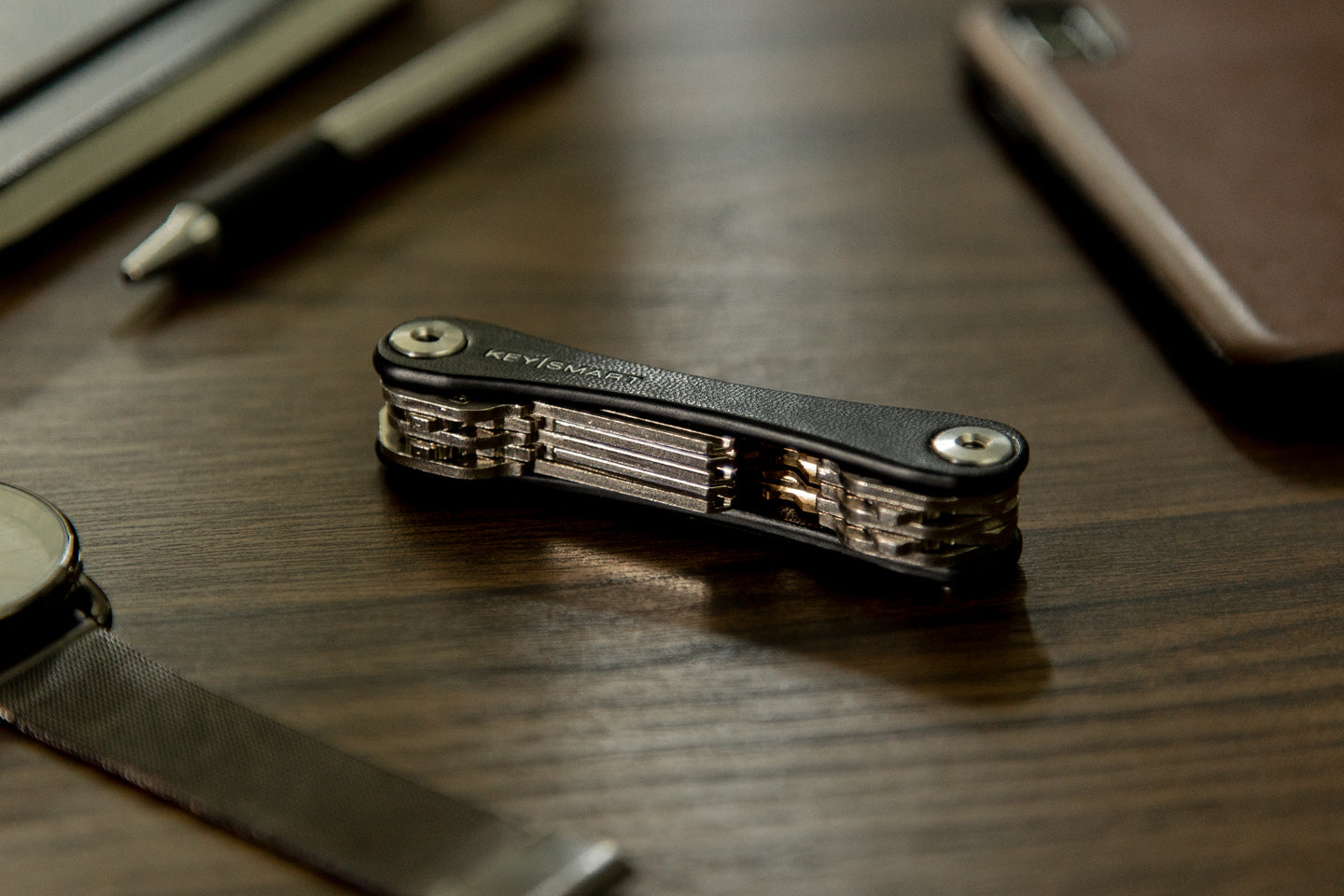 KeySmart Leather Key Holder