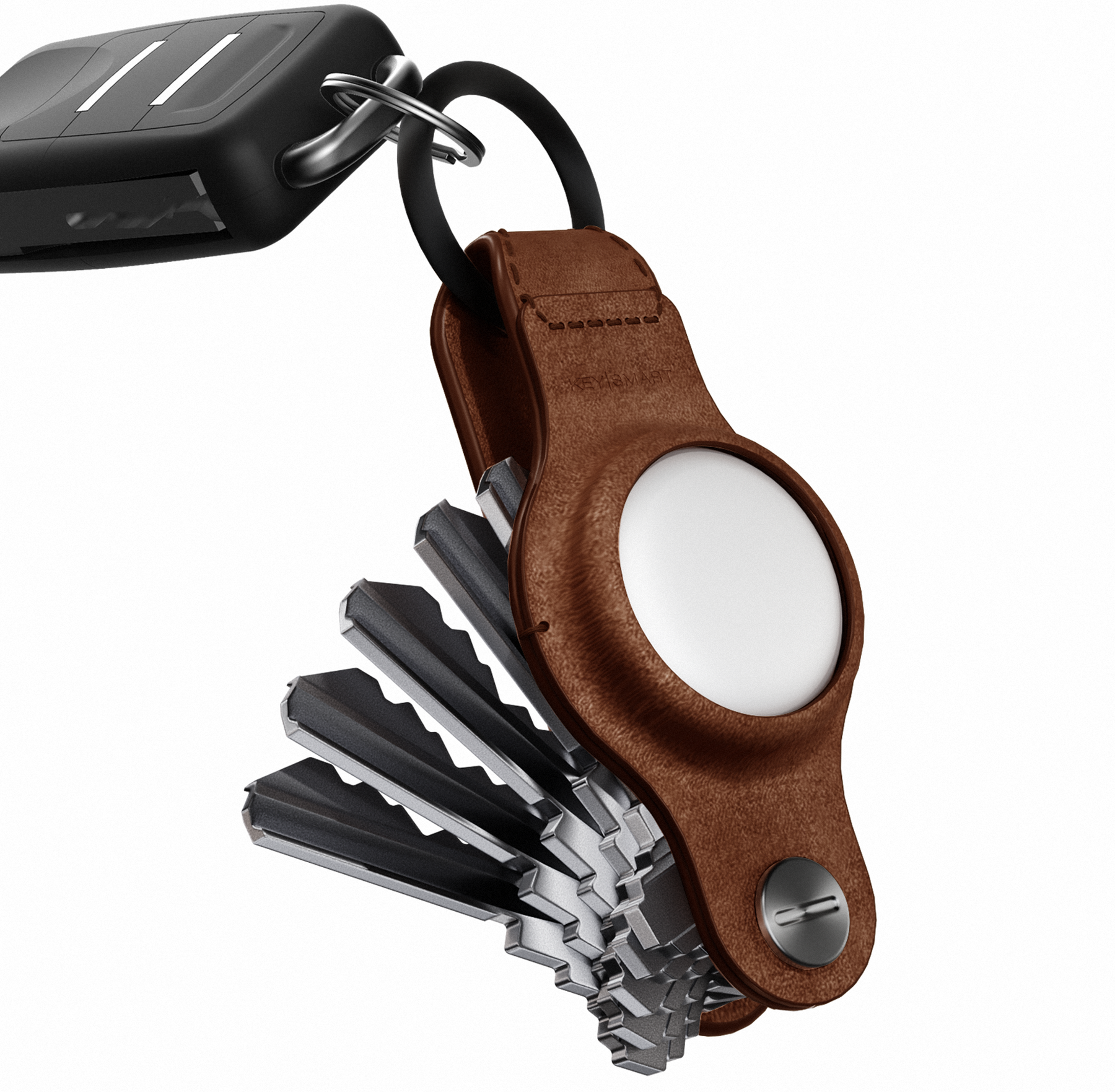 KeySmart® Air Leather Smart Key Organizer