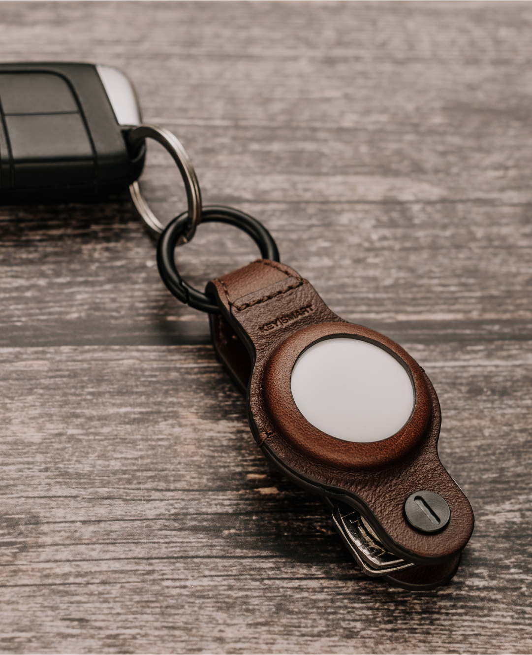 Genuine Leather Air Tag Key Chain | Access Accessories Black