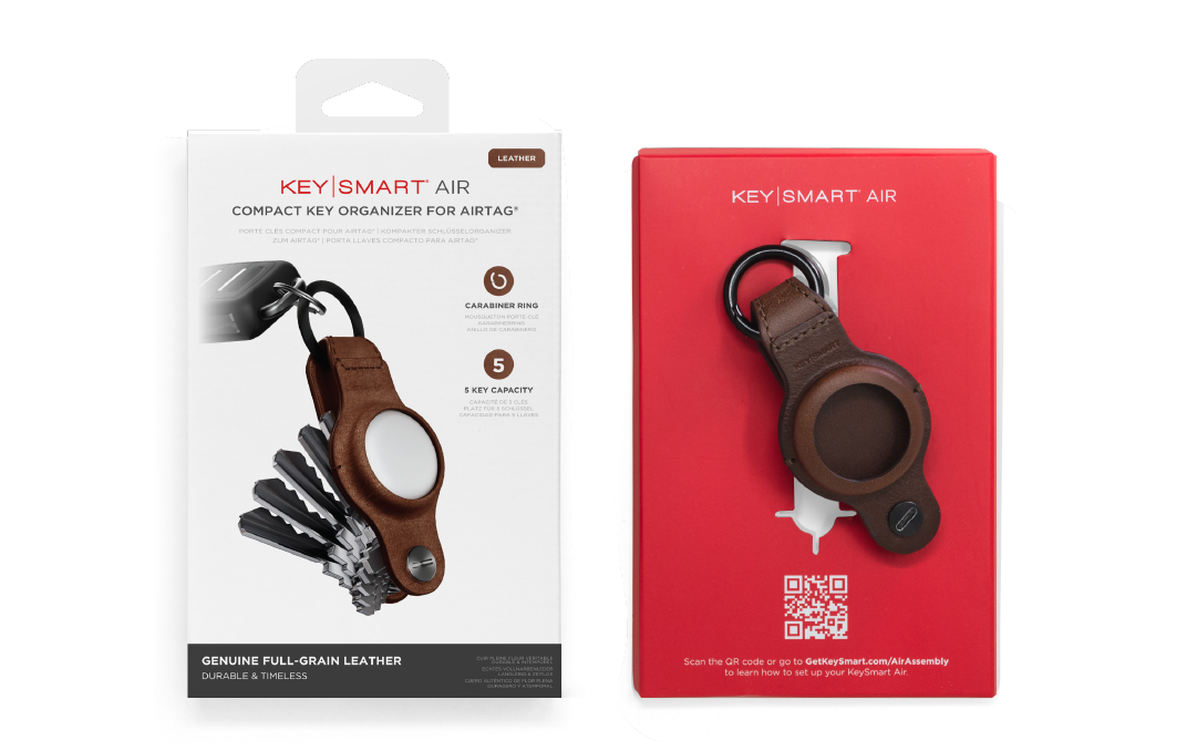 Apple AirTag Leather Key Organizer - Smart Key Storage with Airtag