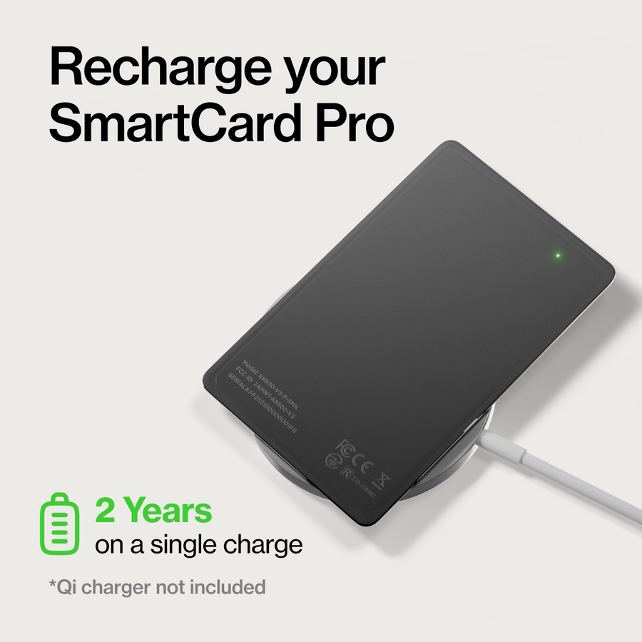 SmartCard Pro | Works With Apple Find My & Android Find Hub | Wireless