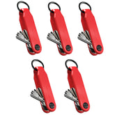 5 Pack Keysmart® Loop Red | Key Holder With Locking Screws | Organize Up To 5 Keys | Multipack