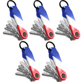 5 Pack Keysmart® Loop USA Stripes | Key Holder With Locking Screws | Organize Up To 5 Keys | Multipack
